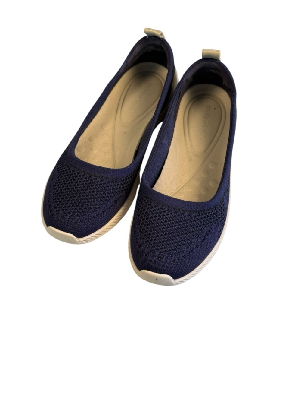 Easy Spirit Glitz Navy Knit Walking Slip On Sneaker Shoes Size  7 - Picture 2 of 11